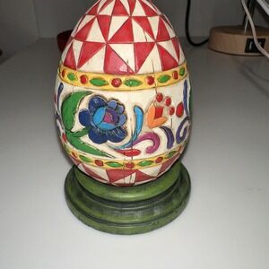 Jim Shore Heartwood Creek Easter Egg Blessings Figurine Large Egg 4001854 B-310